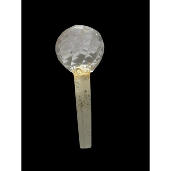 Cranberry Glass Cristallo E Argento Etched Italy Perfume Bottle Stopper Silver - Picture 6 of 11